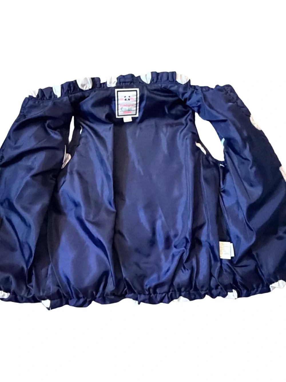 Gymboree Navy Blue Polka Dot Puffer Vest Girls’ size Medium (7/8)